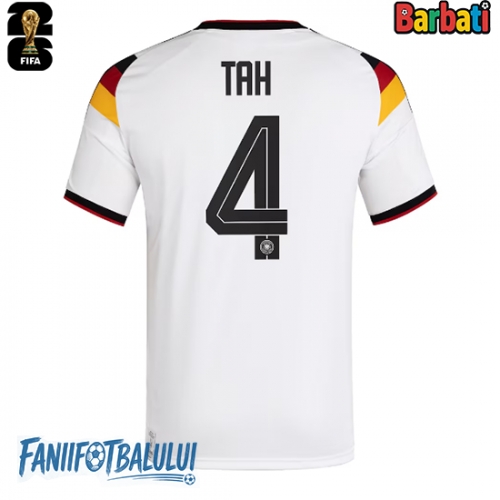 Germania Jonathan Tah #4 Tricou Fotbal Replică Mondial 2026 Barbati Acasa Germania Jonathan Tah #4 Tricou Fotbal Replică Mondial 2026 Barbati Acasa